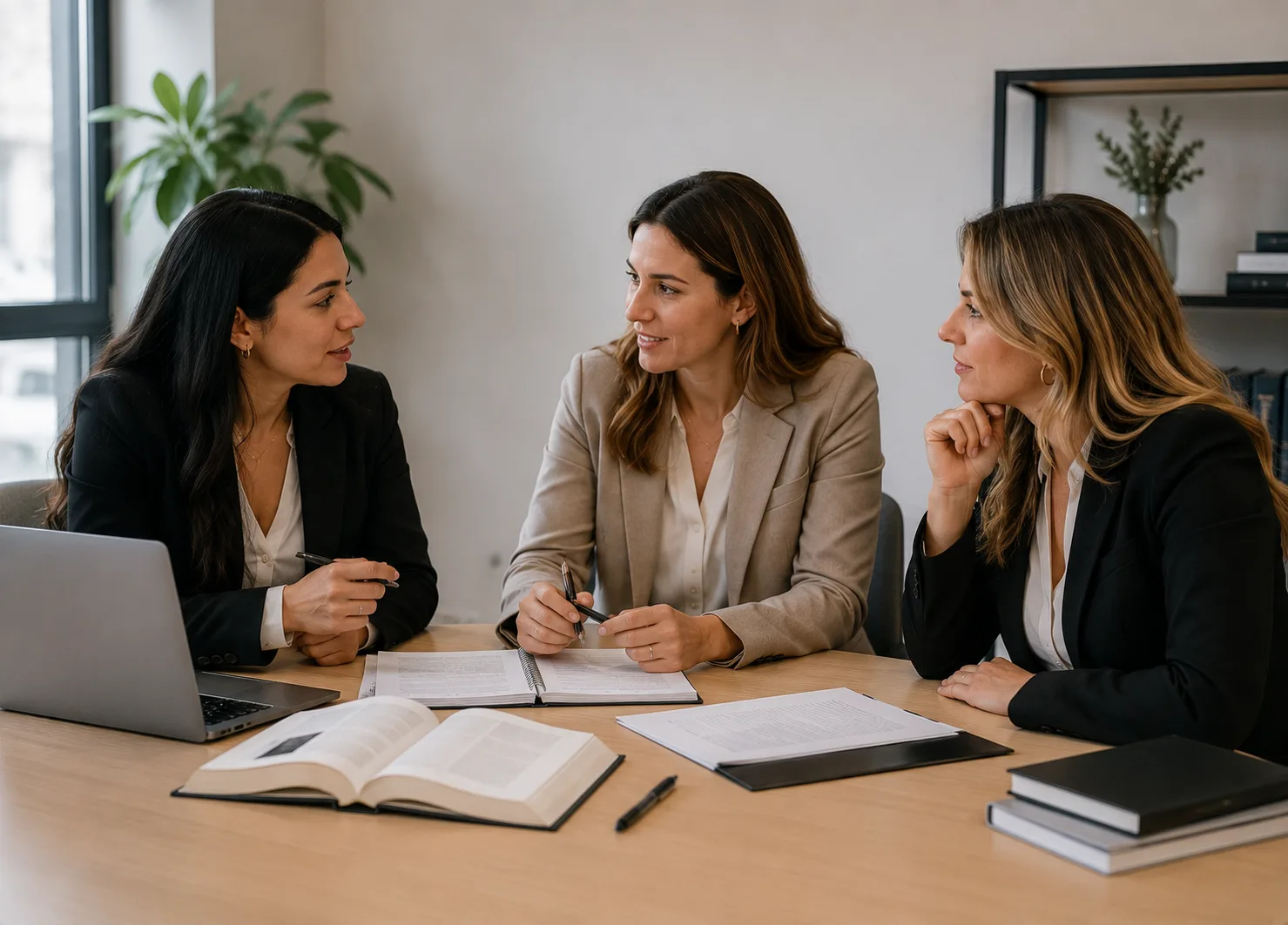 Equipo de abogadas de Legal Educa en reunión de asesoría legal educacional